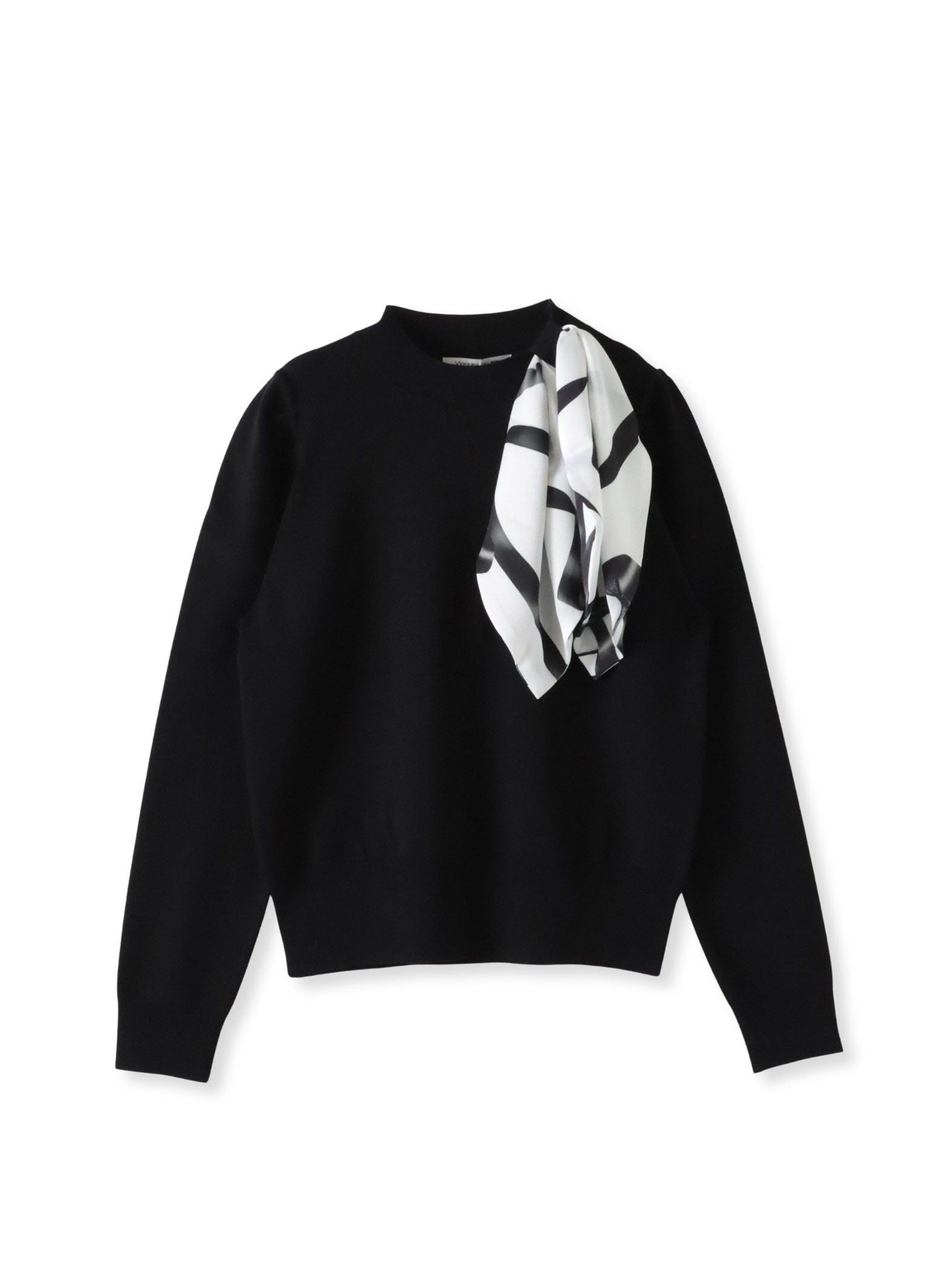 トゥシューズスカーフ付きニット