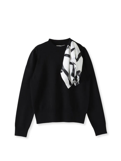 トゥシューズスカーフ付きニット