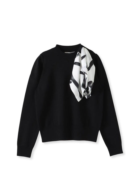 トゥシューズスカーフ付きニット