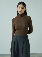 サムホールハイネックニットプルオーバー≪手洗い可能≫