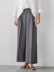 リネンライクスラブドットパンツ