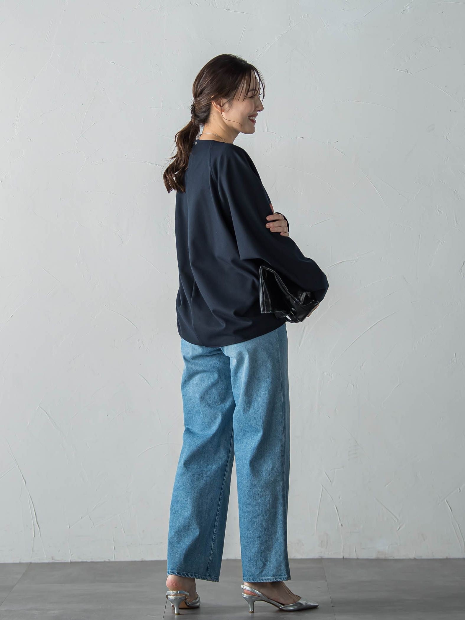 両面起毛T/Rブラウス