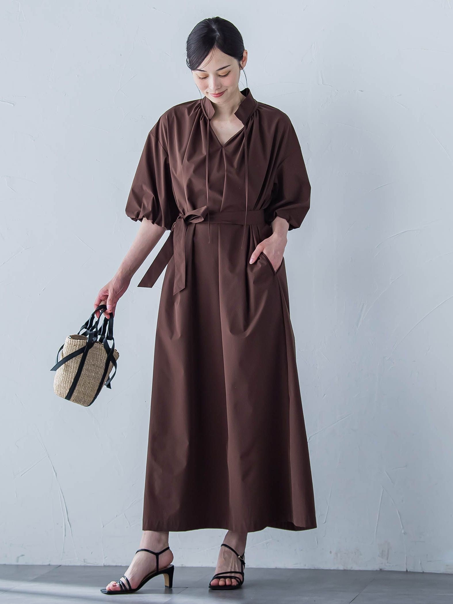 【晴れ軽】撥水UVワンピース≪UV/接触冷感/撥水性/洗濯機で洗える≫