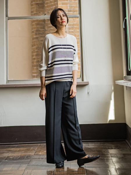 【WEB限定サイズあり】【洗えるニット】ECOCUWOOLドルマンニットプルオーバー≪シワになりにくい≫