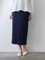 ミドルリブナロースカート≪洗濯機で洗える≫