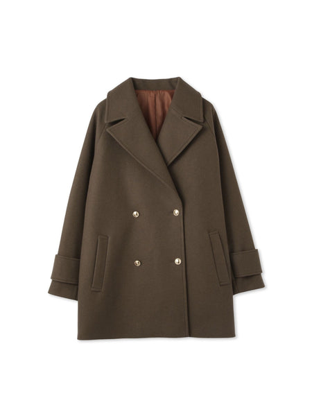 ウール調ジャージーオーバーサイズコート