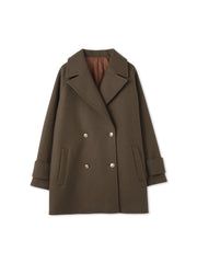 ウール調ジャージーオーバーサイズコート