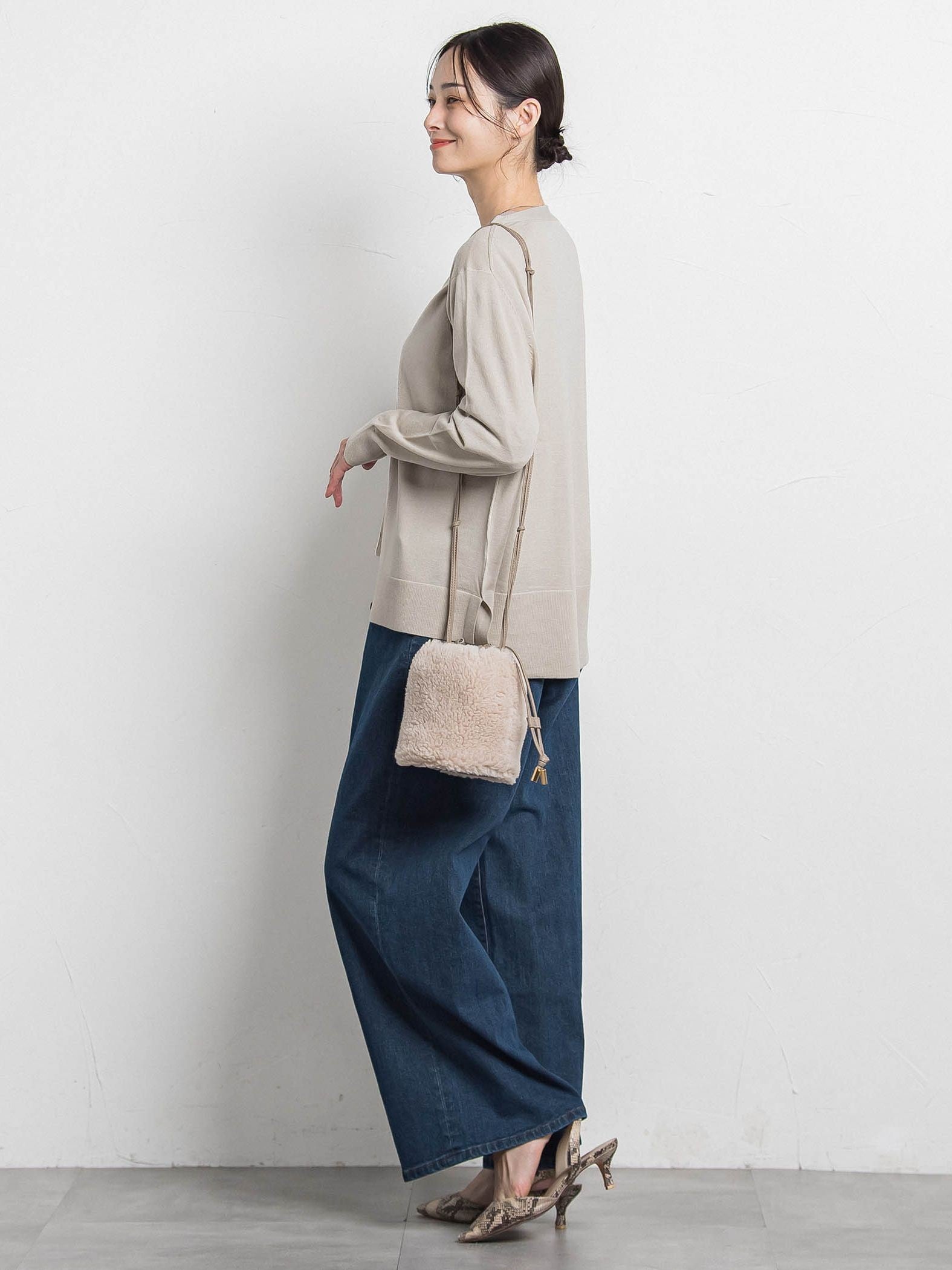 【WEB限定】【VIOLAd'ORO】ボア巾着ミニバッグ　ELMO / V-8925