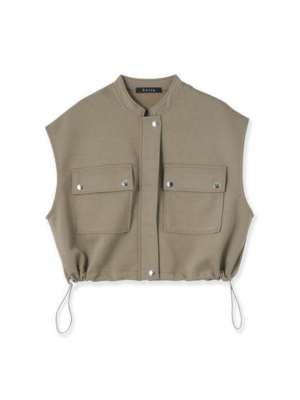 ダンボールニットベスト×スカート2ピース