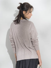 【Brisbane】 Vネックカーディガン≪洗える≫