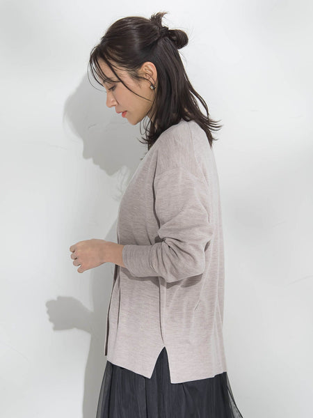 【Brisbane】 Vネックカーディガン≪洗える≫