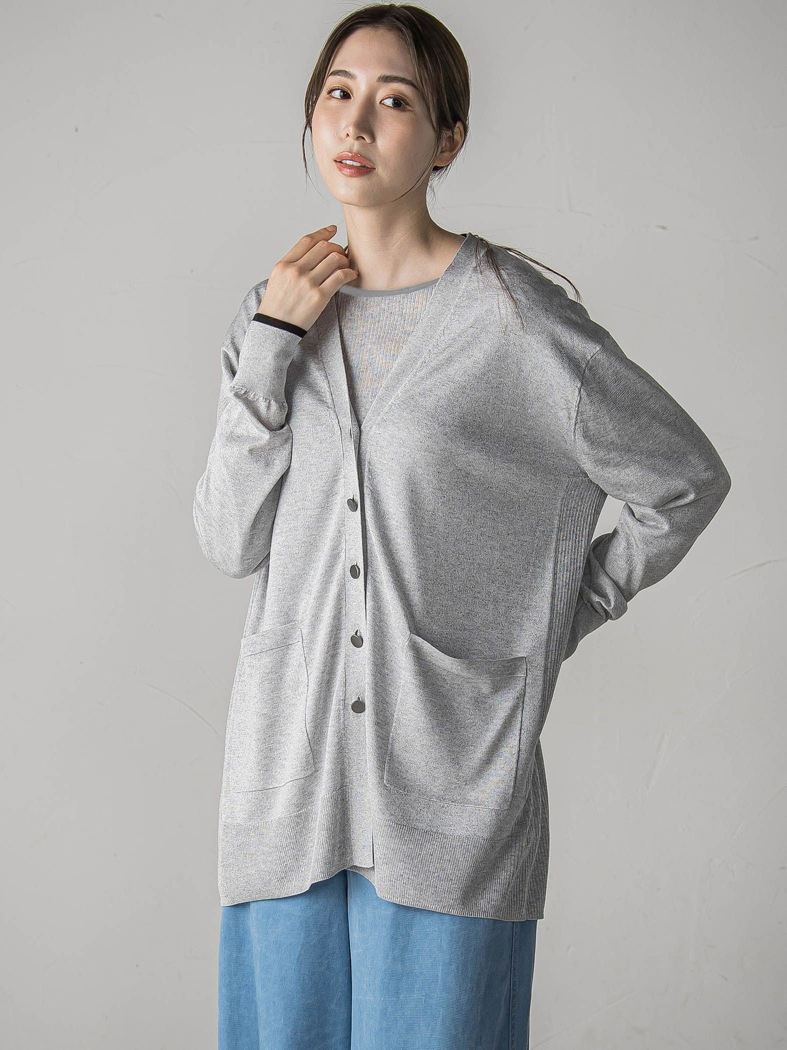 【極】SARIニットカーディガン≪手洗い可能≫