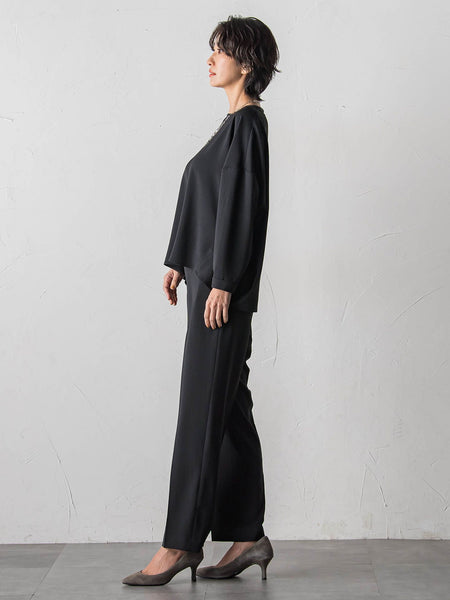 ハイストレッチカルゼストレートパンツ