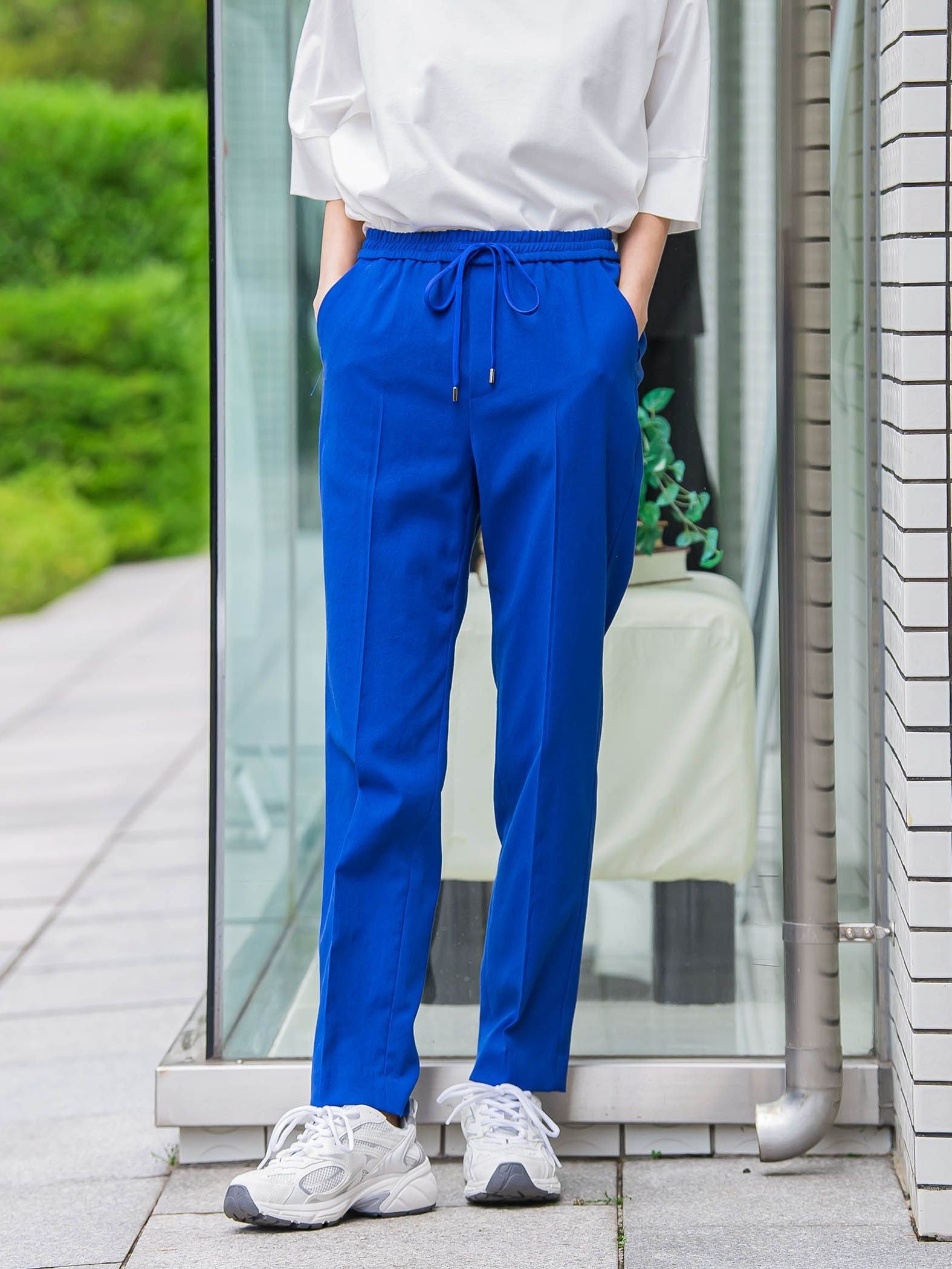 【WEB限定】シェルタリングテーパードパンツ≪洗濯機で洗える≫