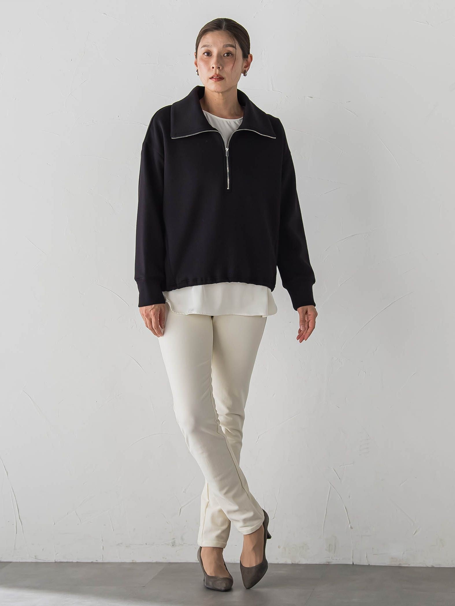 【WEB限定】裏起毛ジッププルオーバー