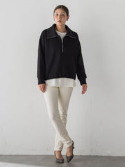 【WEB限定】裏起毛ジッププルオーバー