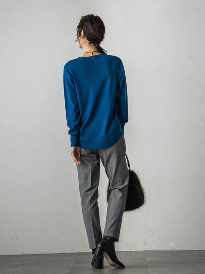 【WEB限定サイズあり】【洗えるニット】Brisbaneクルーネックプルオーバー