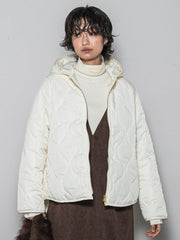 【WEB限定】4WAYキルティング×ボアブルゾン≪手洗い可能≫