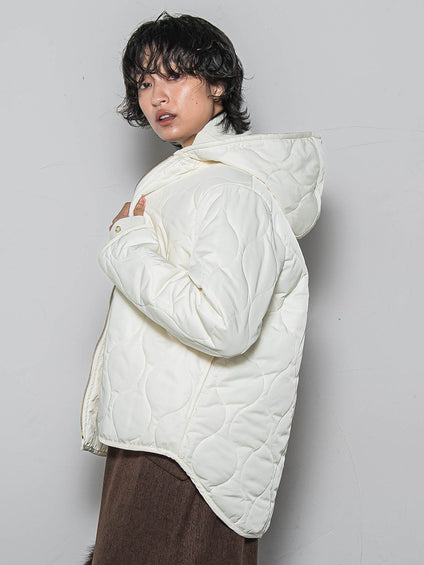 【WEB限定】4WAYキルティング×ボアブルゾン≪手洗い可能≫