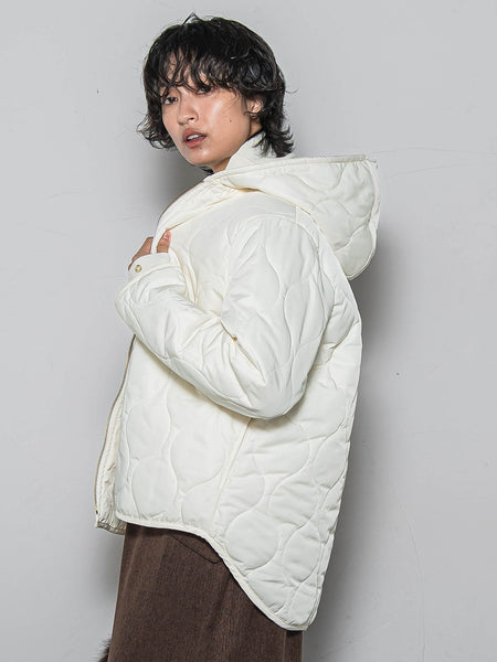 【WEB限定】4WAYキルティング×ボアブルゾン≪手洗い可能≫