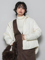 【WEB限定】4WAYキルティング×ボアブルゾン≪手洗い可能≫