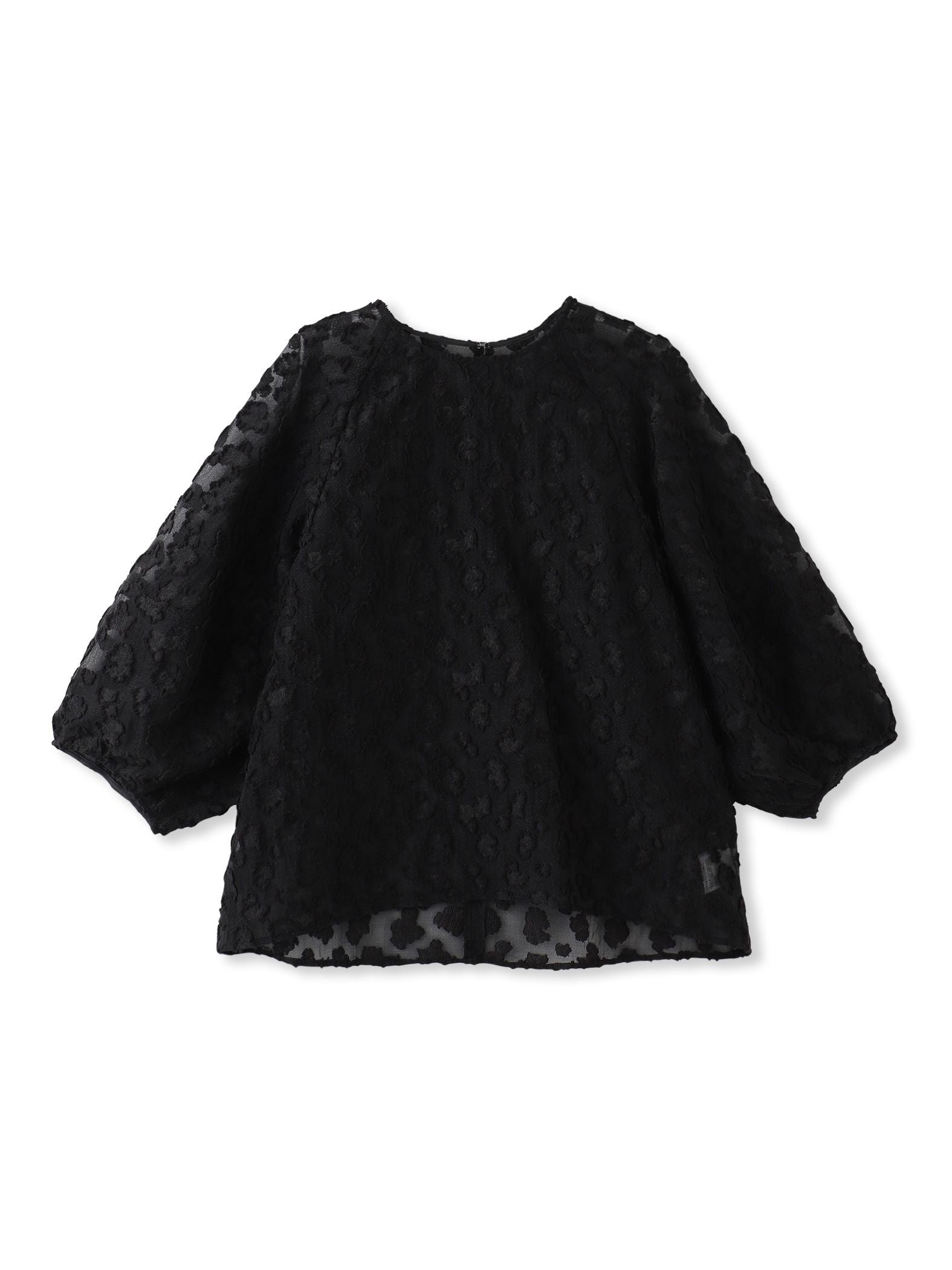Flower Jacquardブラウス≪洗濯機で洗える≫