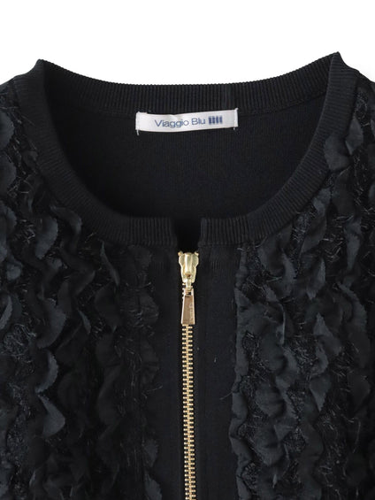 FAIRY AIRYジップカーディガン