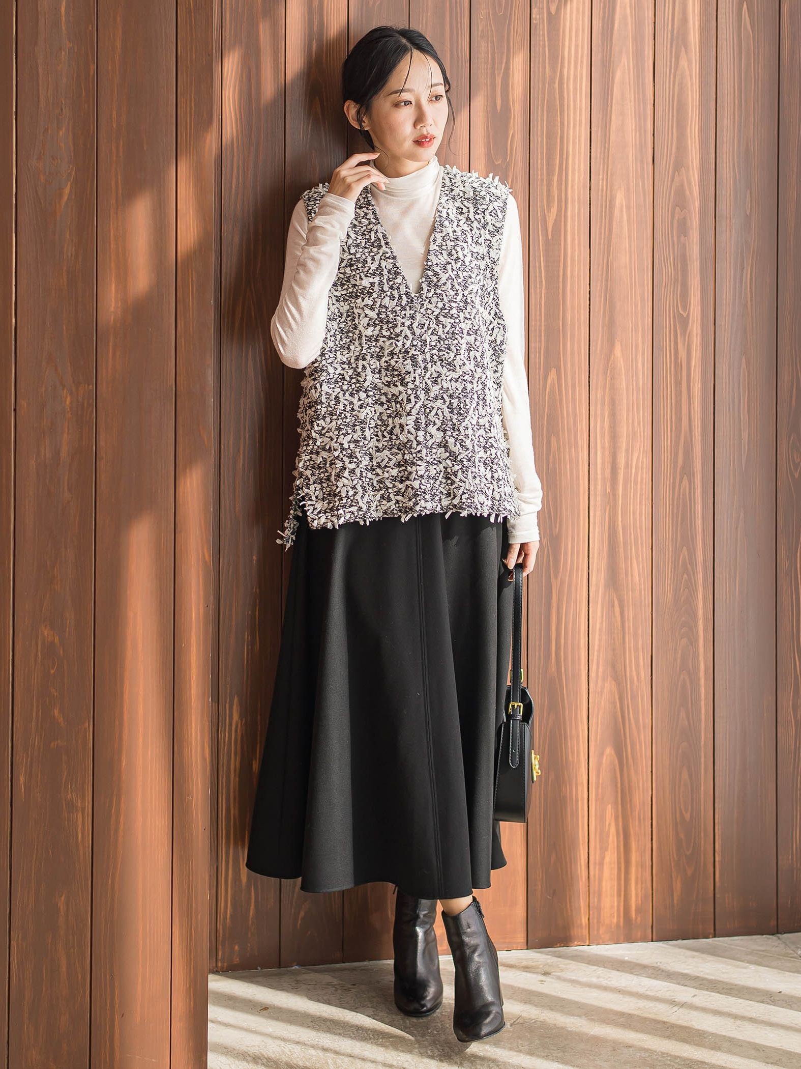 モナコツィードブラウス≪手洗い可能≫