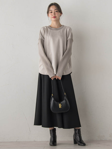 両面起毛ストレッチスカート≪洗濯機で洗える≫