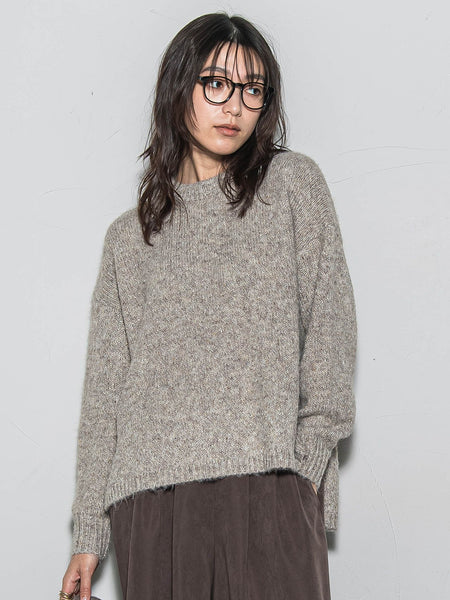 ラメスパンコールクルーネックニット≪手洗い可能≫