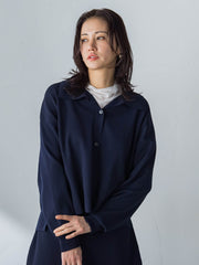 襟付きスキッパーニットプルオーバー