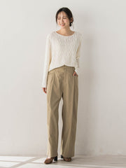 【WEB限定】フリルジャガードクルーネックプルオーバー