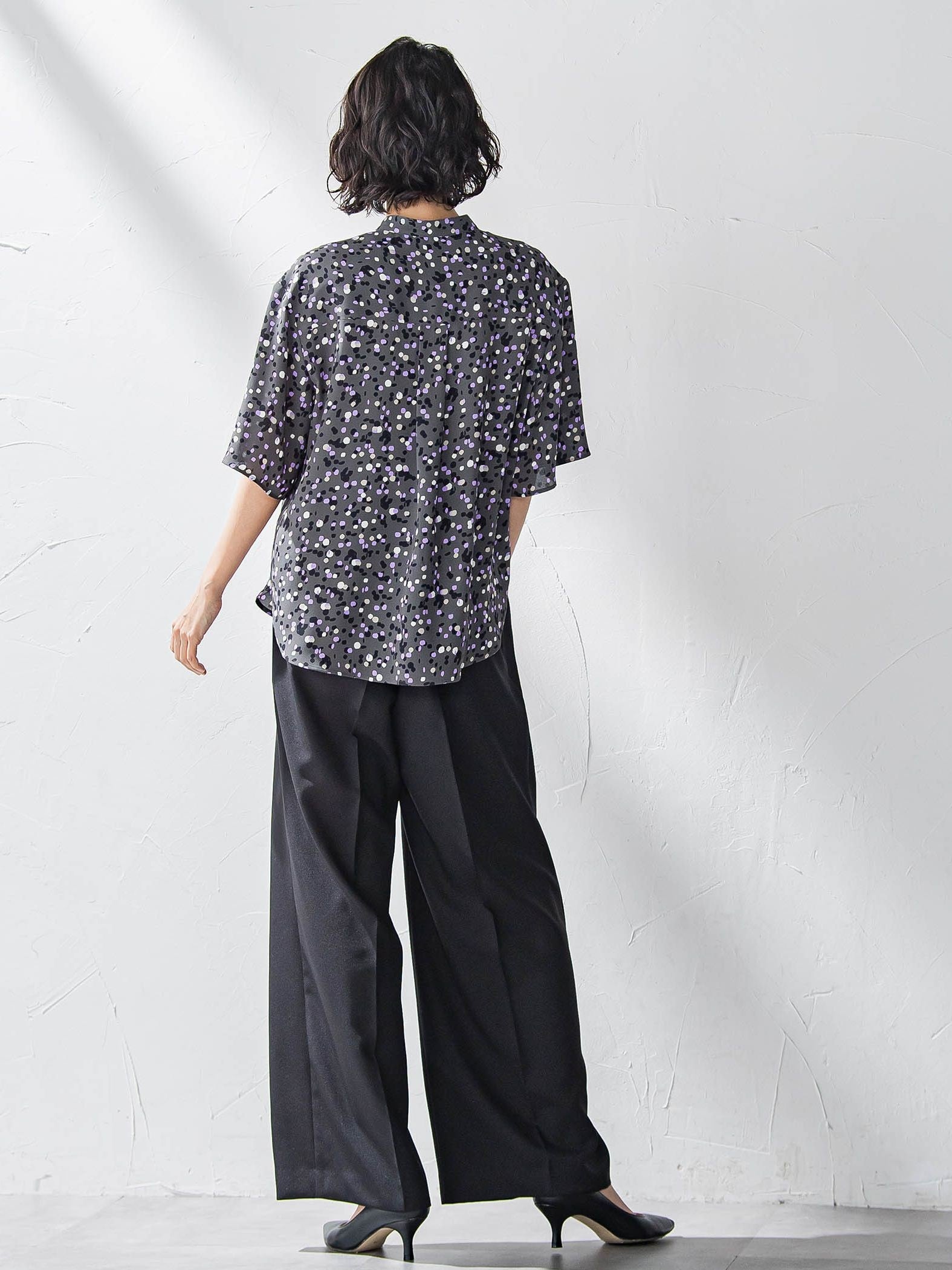 【WEB限定】タックワイドパンツ≪洗濯機で洗える≫