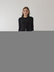 くるみボタンポロニットカーディガン≪手洗い可能≫