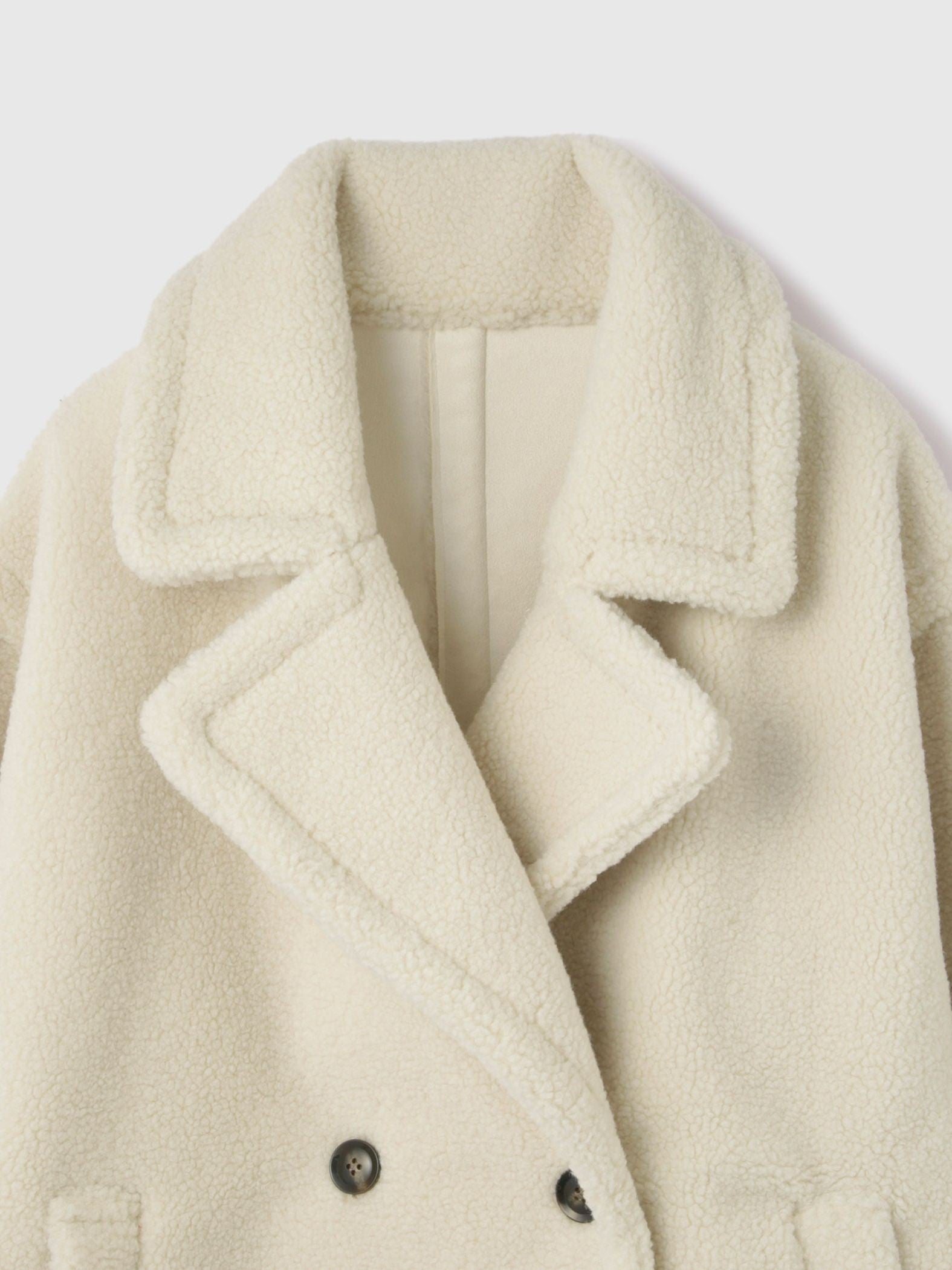 フェイクムートンミドルダブルコート