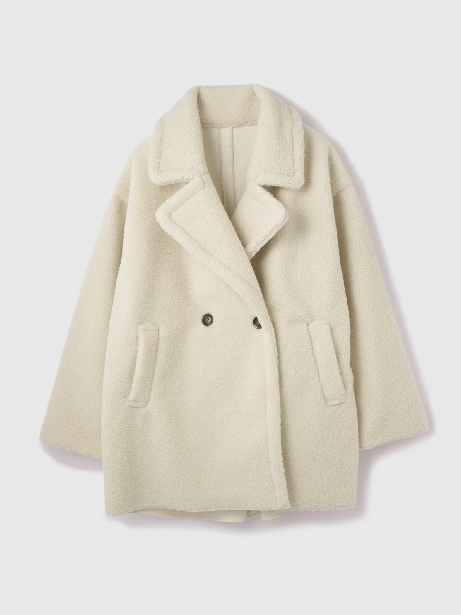 フェイクムートンミドルダブルコート