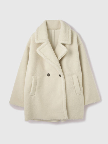 フェイクムートンミドルダブルコート