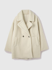 フェイクムートンミドルダブルコート