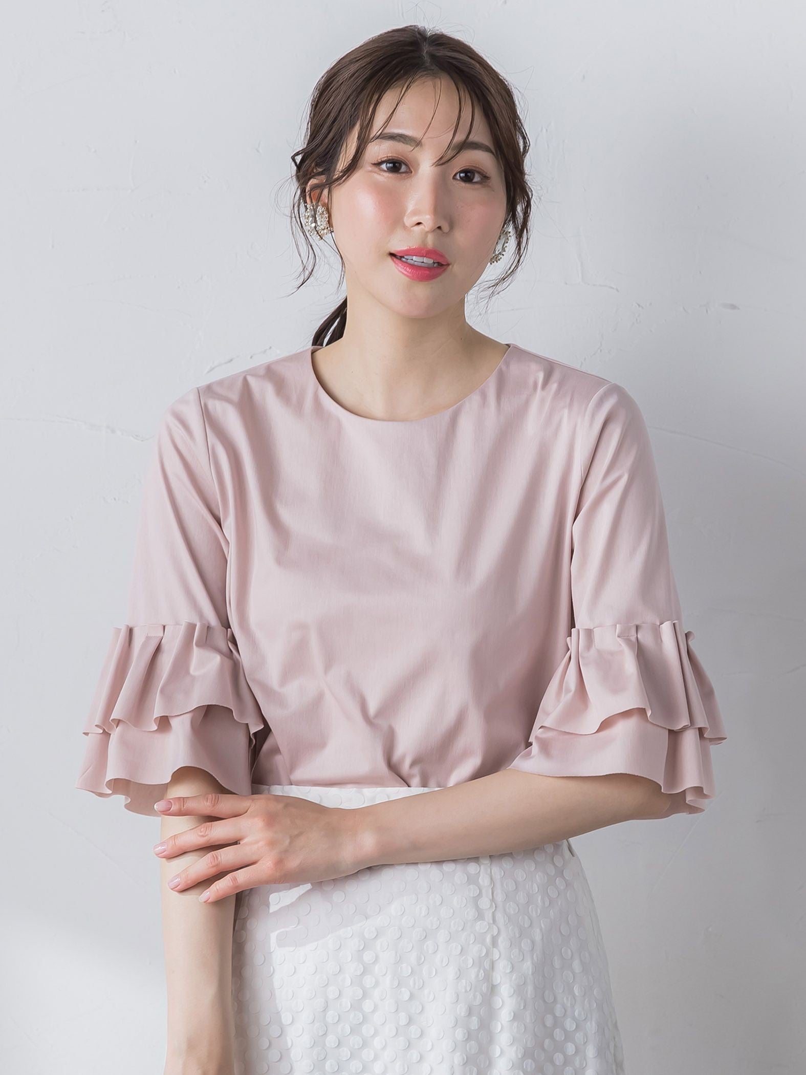 【WEB別注】 シールズトリコットタックスリーブカットソー≪洗濯機で洗える≫