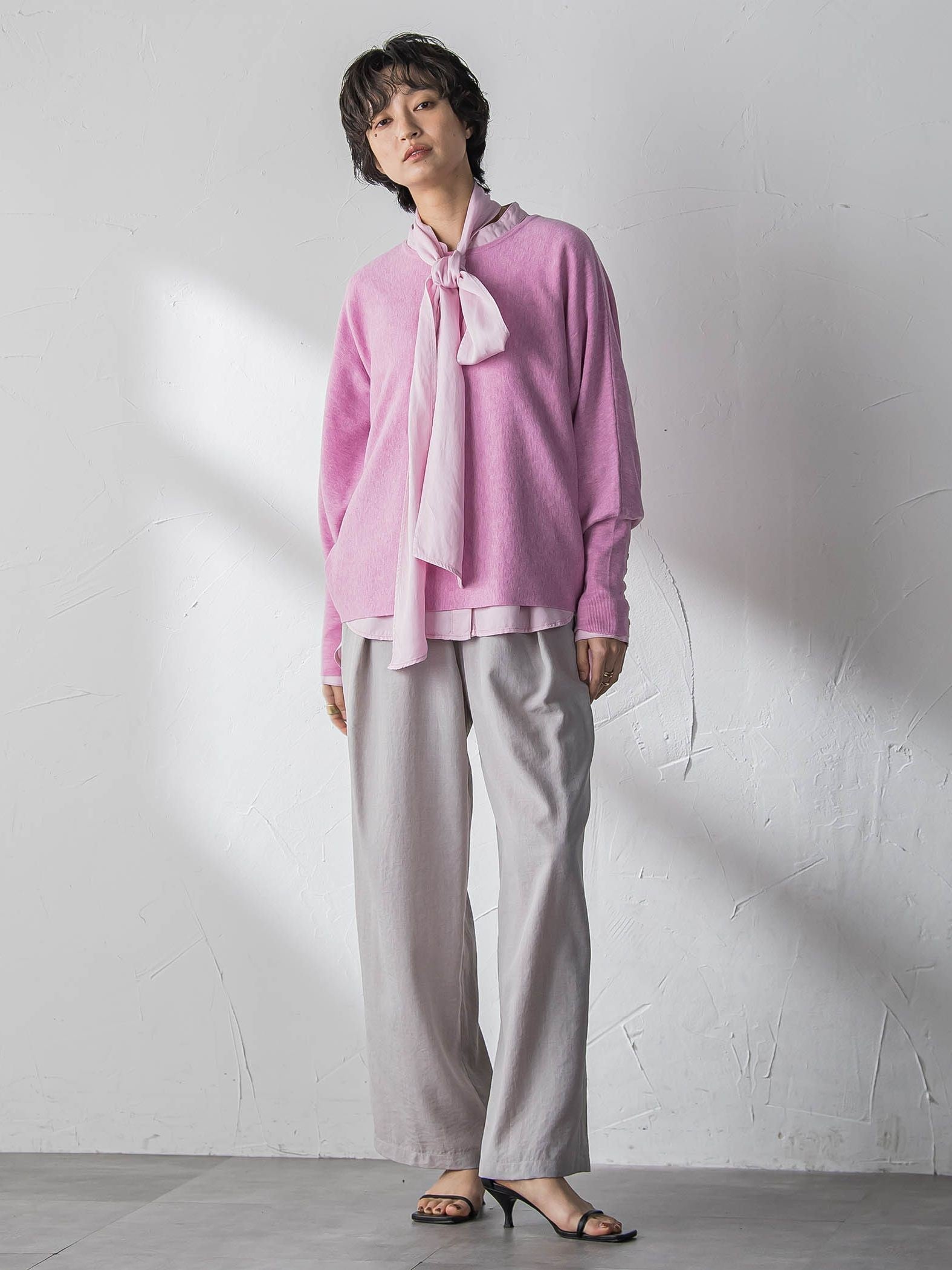 【一瞬で楽とキレイを叶える】タンブラーブッチャーイージーワイドパンツ≪セットアップ対応≫