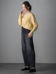 【大きいサイズ】【biyori】裏起毛ウインターデニムパンツ