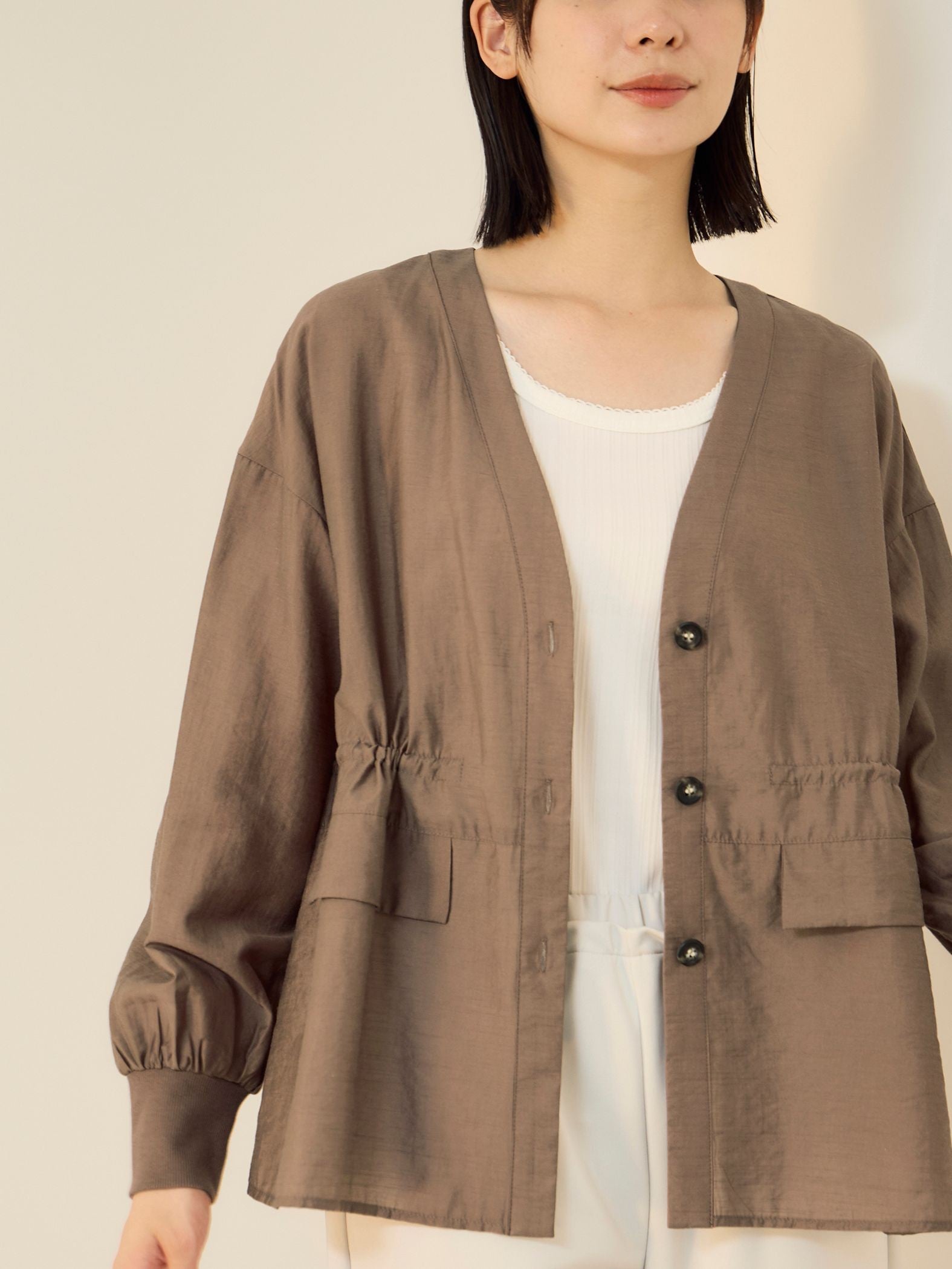 セミシアースラブブラウジングシャツ