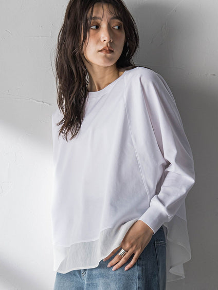 ポンチローマラウンドヘムドッキングプルオーバー