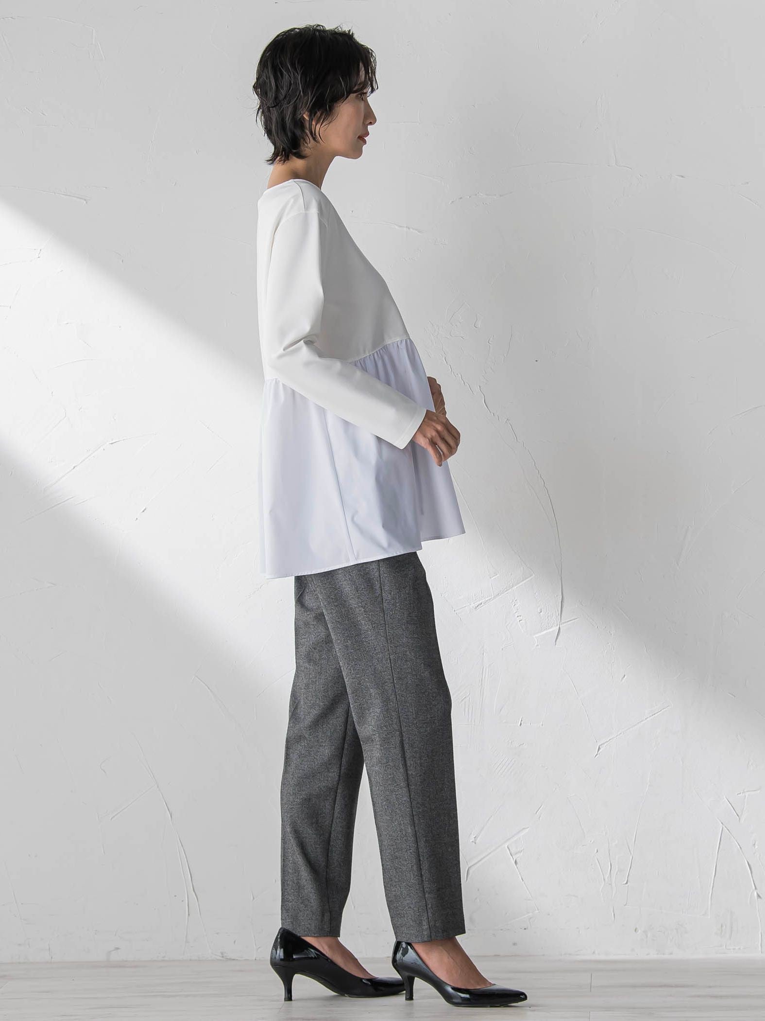 両面起毛2WAYストレッチテーパードパンツ