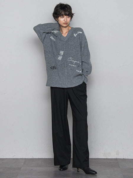 【一瞬で楽とキレイを叶える】裏起毛イージーワイドパンツ≪手洗い可能≫