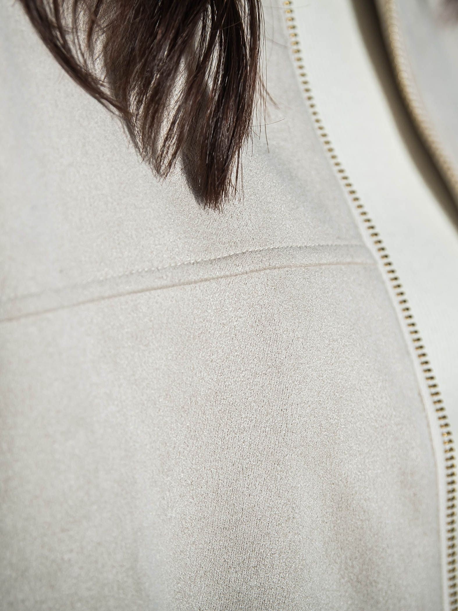 【WEB限定】マシュマロスウェードノーカラーブルゾン≪手洗い可能≫