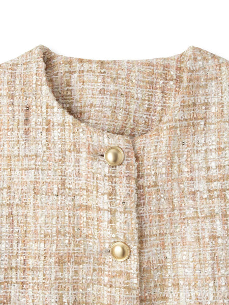 チュールレイヤーセットツィードジャケット