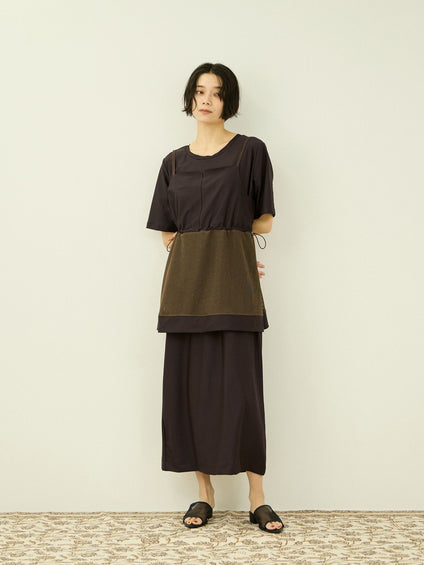 【アンサンブル】UVカットジャージワンピース ビスチェセット