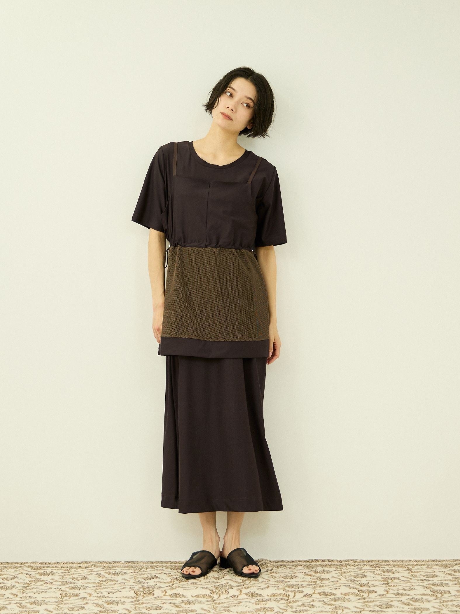【アンサンブル】UVカットジャージワンピース ビスチェセット