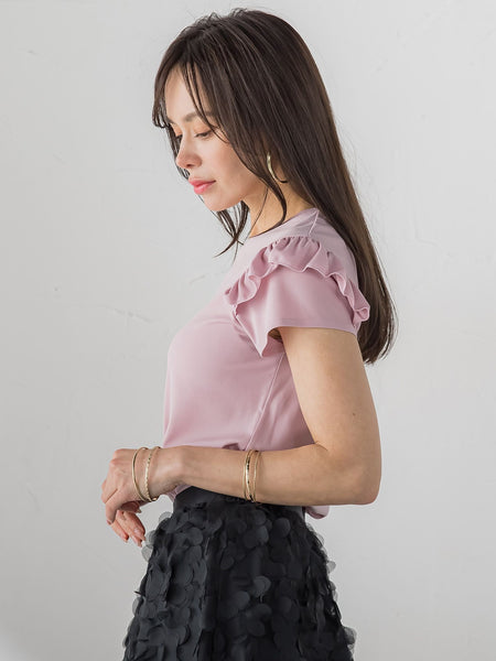 【WEB限定】ショルダーフリルカットソー